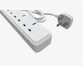 Power Strip UK With USB Ports White 3D модель