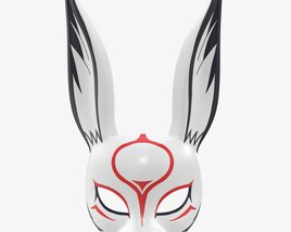 Rabbit Festive Face Mask 3D model
