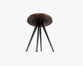 Round Coffee Table 01 3d model