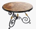 Round Wrought Iron Table 3Dモデル