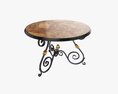 Round Wrought Iron Table 3D-Modell
