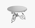 Round Wrought Iron Table 3d model