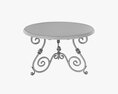 Round Wrought Iron Table 3D 모델 