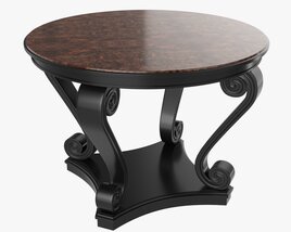 Scroll Round Hall Table Modèle 3D