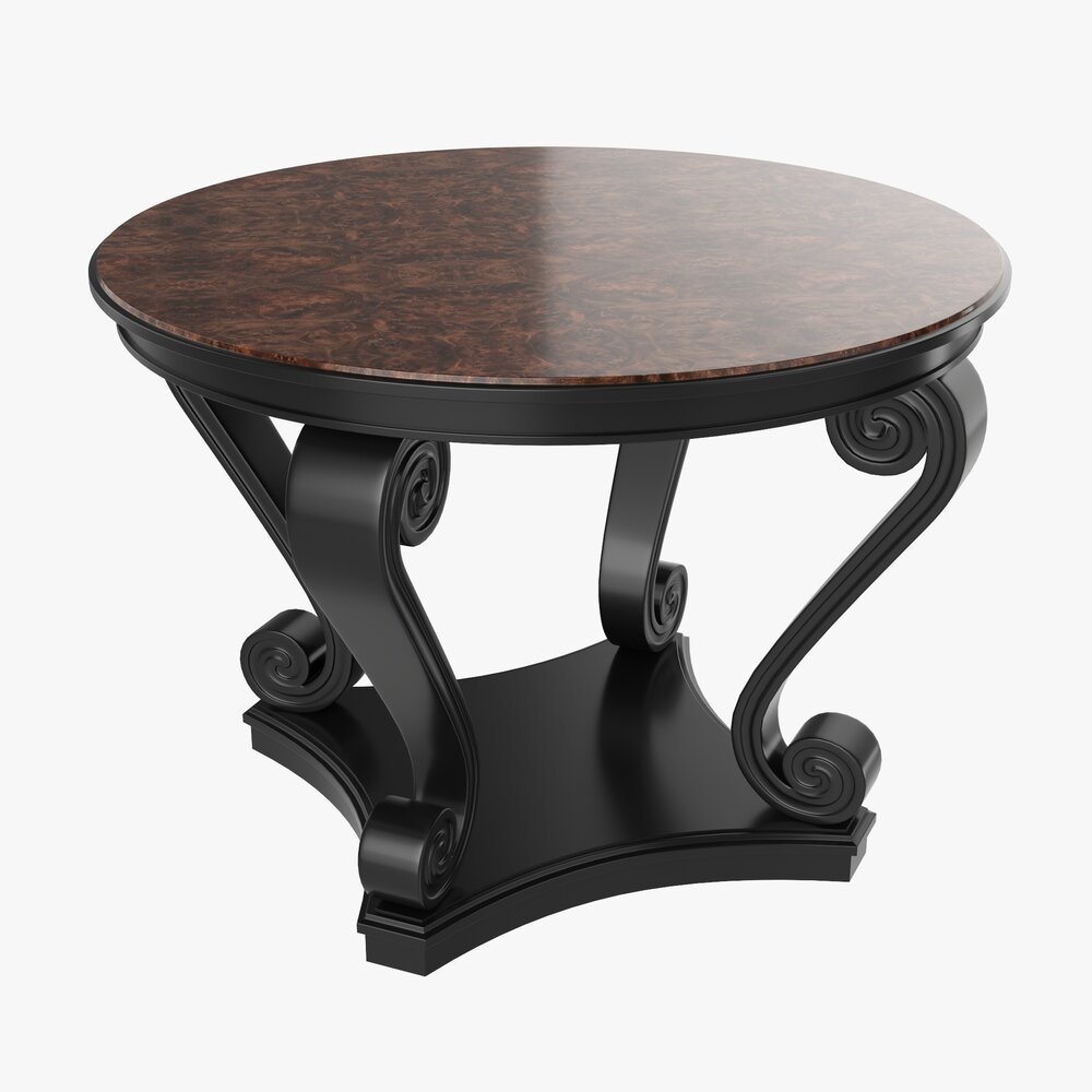 Scroll Round Hall Table 3D model