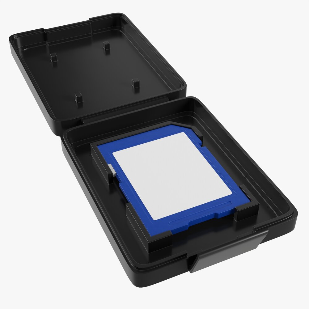 SD Memory Card With Case 3D модель