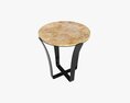 Side Table With Marble Top 3D模型
