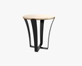Side Table With Marble Top Modelo 3D