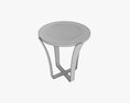 Side Table With Marble Top 3D 모델 