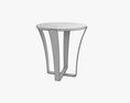 Side Table With Marble Top 3d model