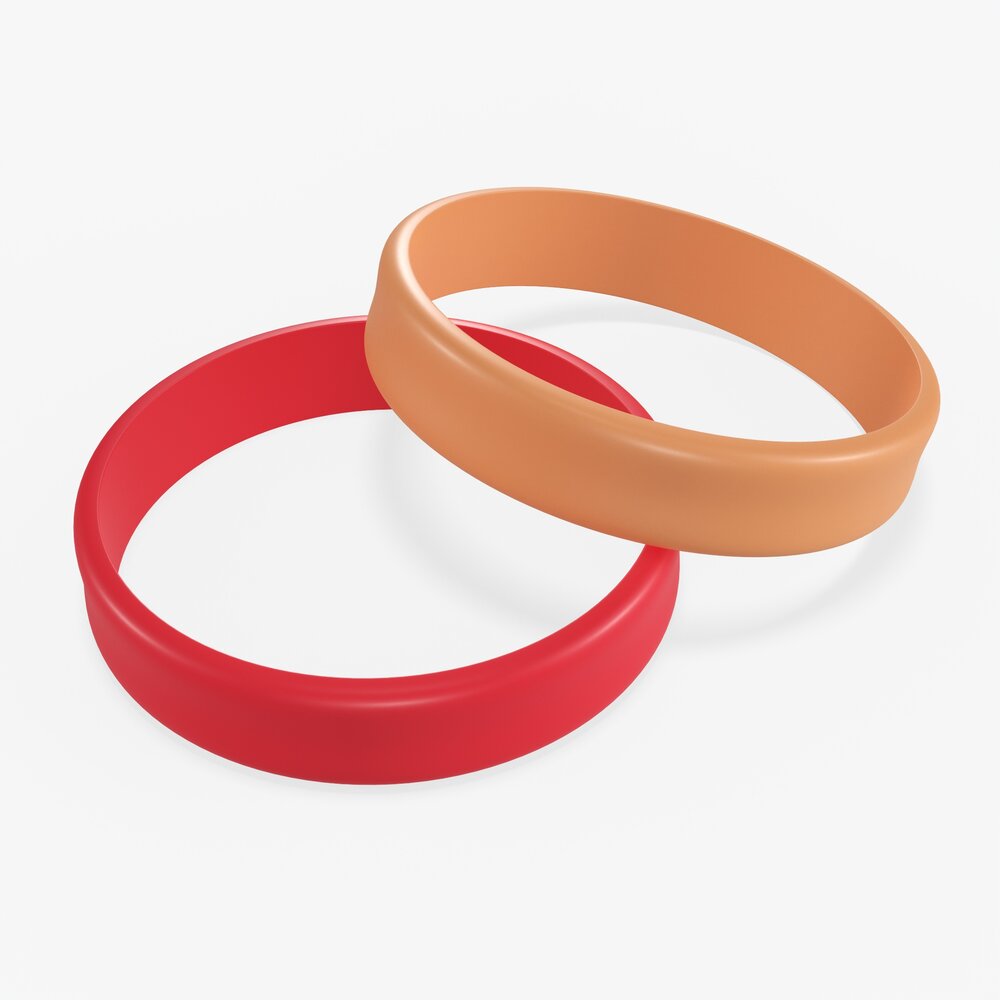 Silicone Wristband Slim 3D-Modell