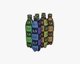 Six Wrapped Water Bottle Pack Modello 3D