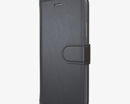 Smartphone In Flip Wallet Case 01 3D-Modell