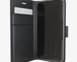 Smartphone In Flip Wallet Case 02 3D-Modell