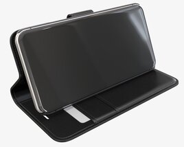 Smartphone In Flip Wallet Case 04 Modello 3D