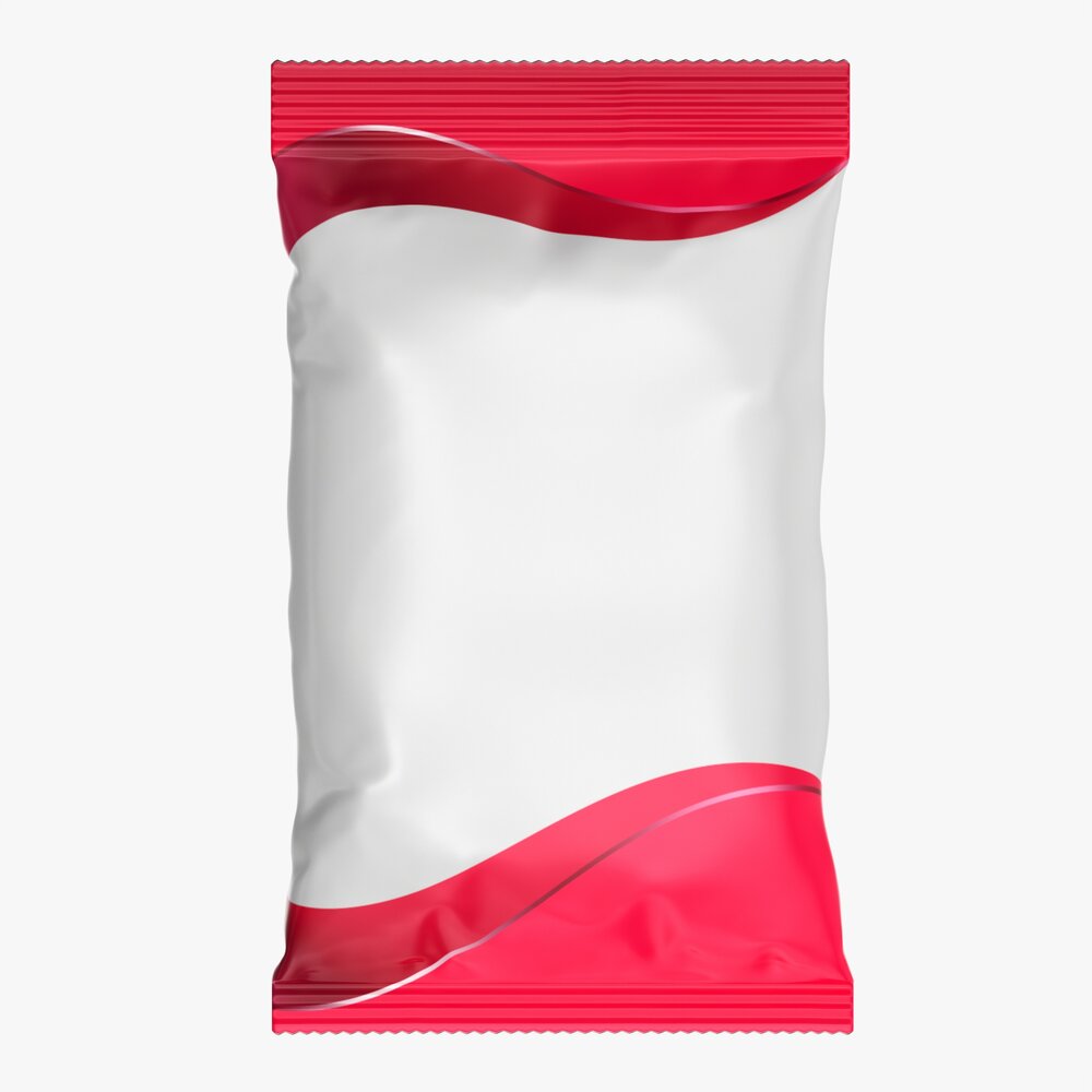 Snack Package Small Mockup 04 3D model