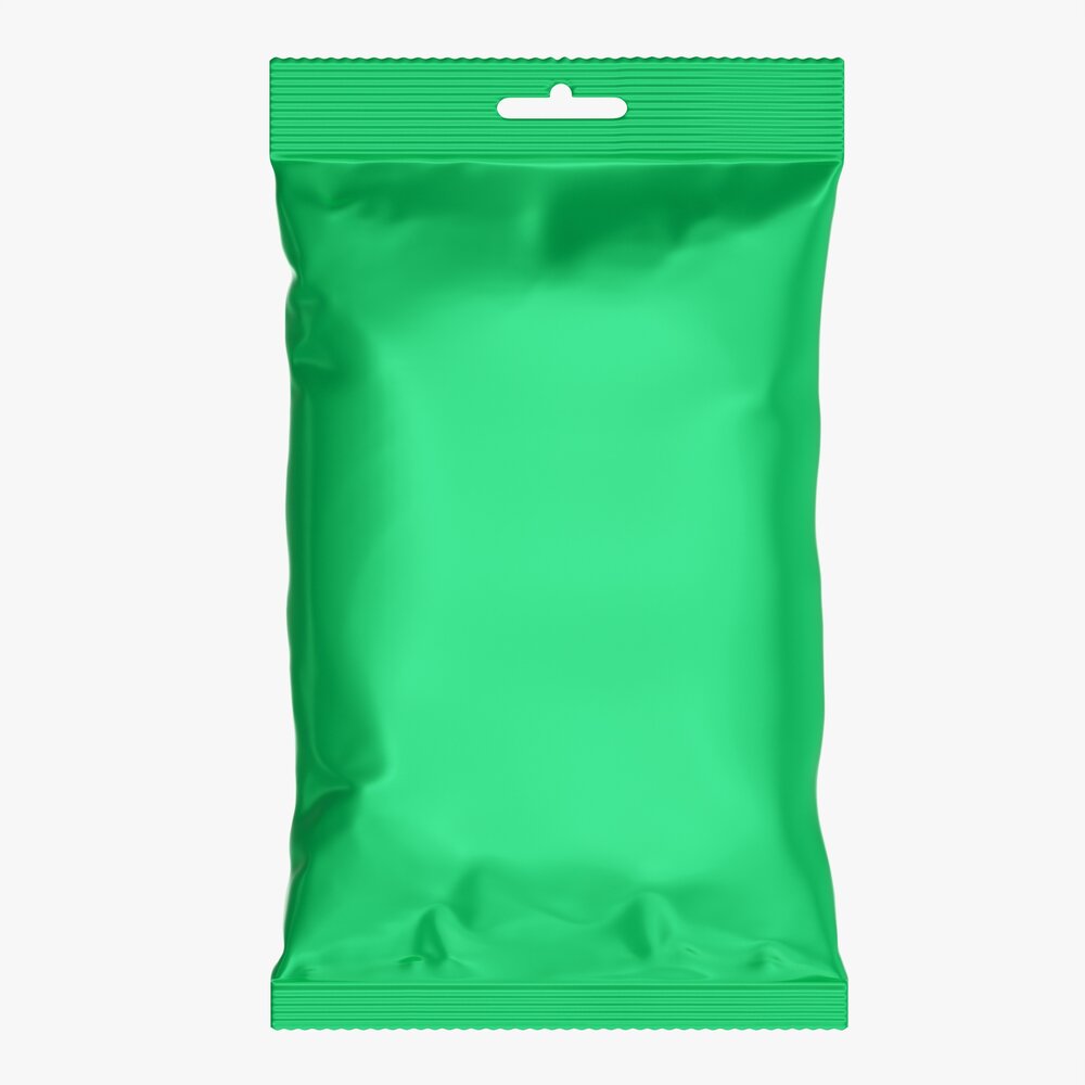 Snack Package Small Mockup 05 Hanging 3Dモデル