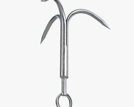 Stainless Steel Grappling Hook Modèle 3D