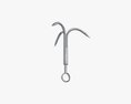 Stainless Steel Grappling Hook 3Dモデル
