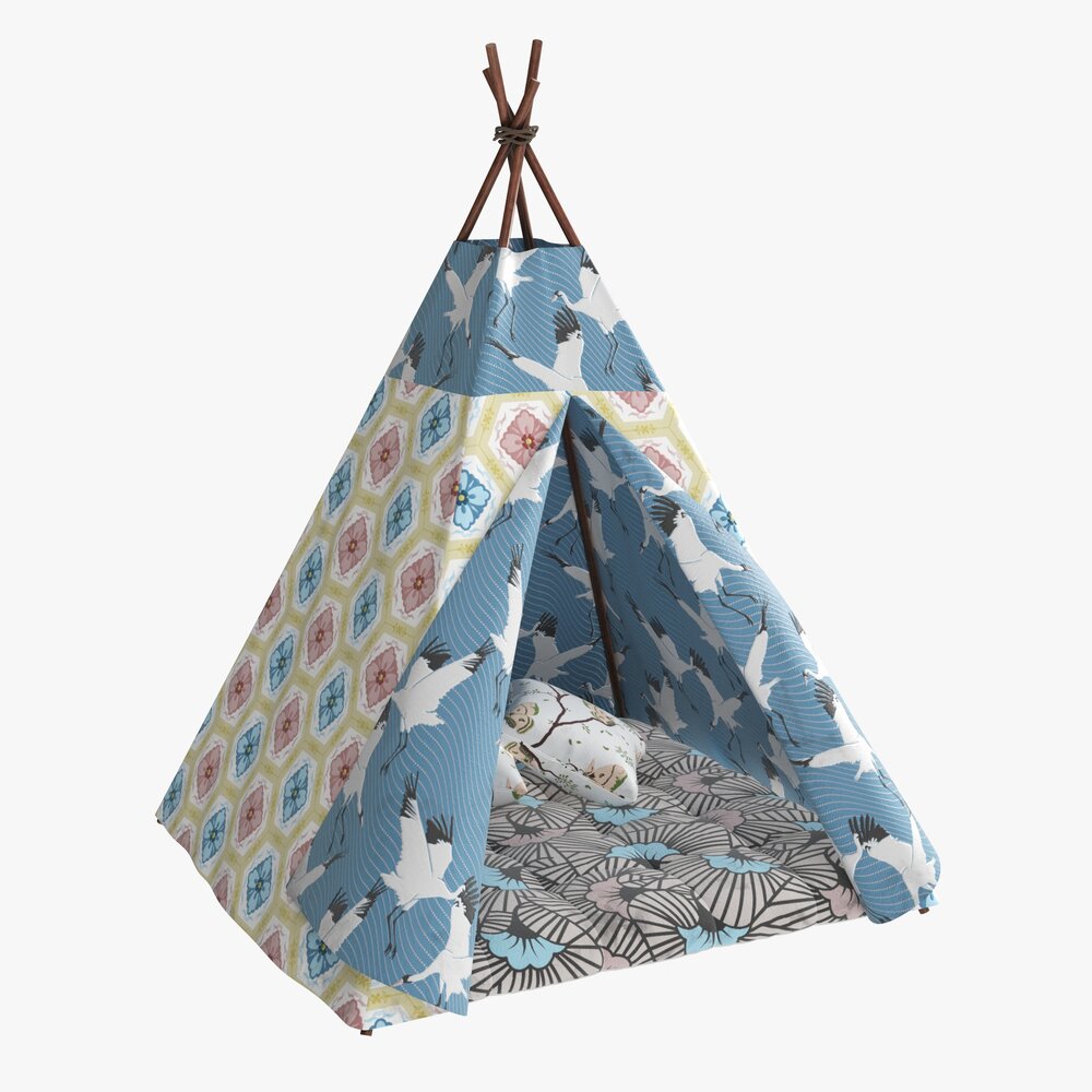 Tepee Tent For Kids 3D model
