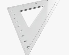 Three-sided Ruler 02 3D model
