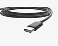 USB-C To USB Cable Black 3Dモデル