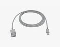 USB-C To USB Cable Black 3D-Modell
