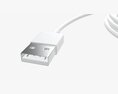 USB-C To USB Cable White 3D模型