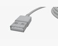 USB-C To USB Cable White 3D модель