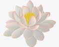 Water Lily White Flower Modelo 3D