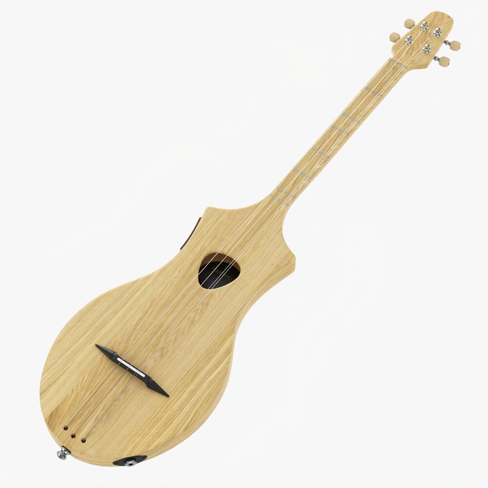 Acoustic 4-String Instrument 01 3D 모델 