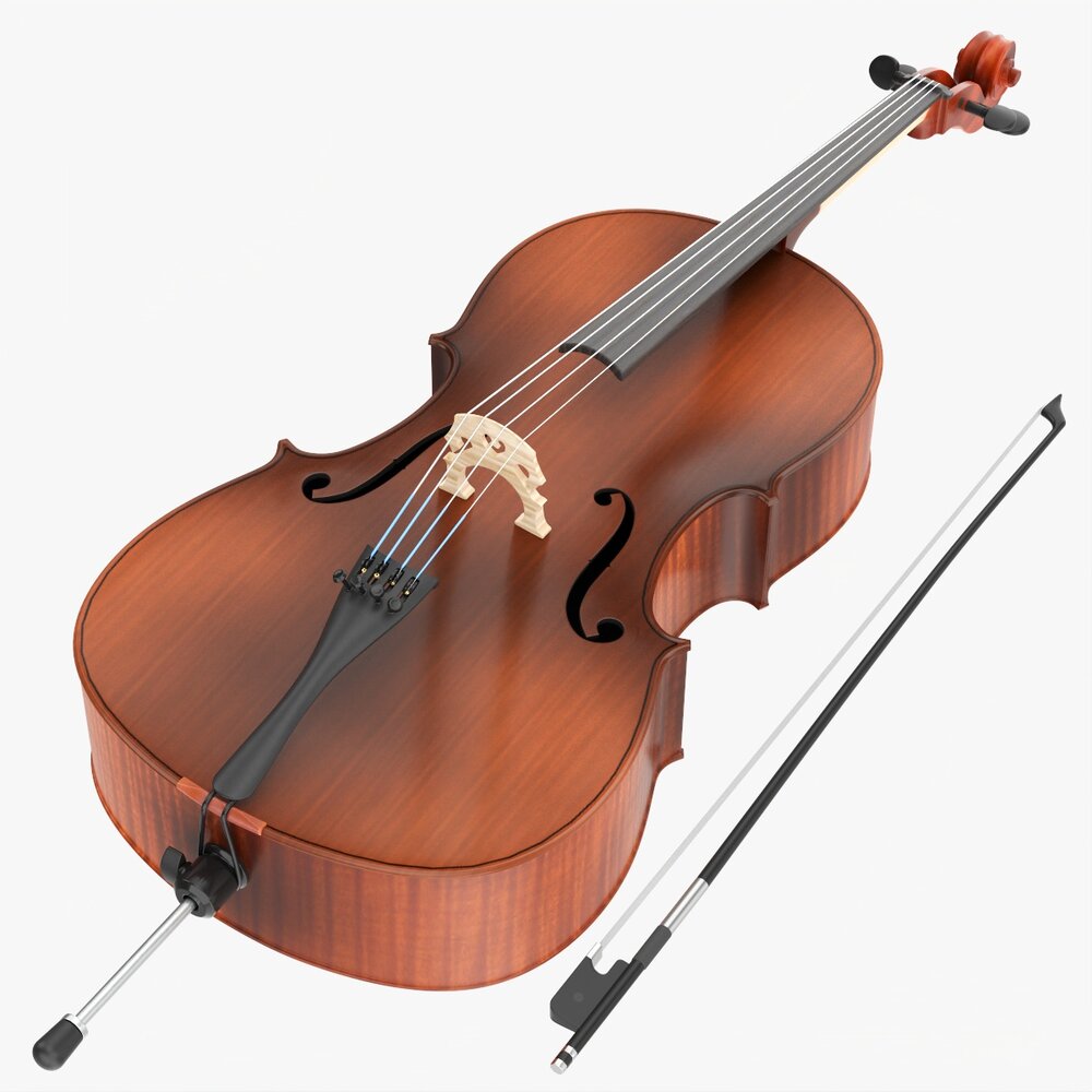 Acoustic Cello 3D model