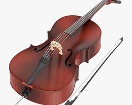Acoustic Cello Red Modèle 3D