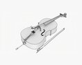 Acoustic Cello Red Modello 3D