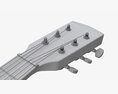 Acoustic Dreadnought Guitar 02 Black Modello 3D