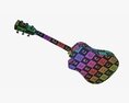 Acoustic Dreadnought Guitar 02 Black Modelo 3D