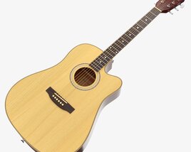 Acoustic Dreadnought Guitar 02 Modelo 3d