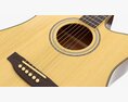 Acoustic Dreadnought Guitar 02 Modello 3D