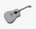 Acoustic Dreadnought Guitar 02 Modèle 3d