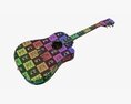 Acoustic Dreadnought Guitar 02 3Dモデル