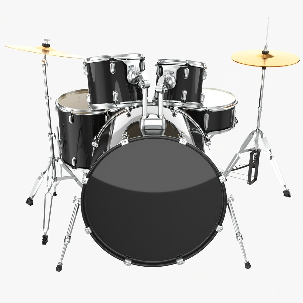 Acoustic Drum Set 3D 모델 
