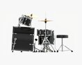 Acoustic Drum Set Modèle 3d