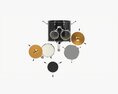 Acoustic Drum Set 3Dモデル