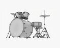 Acoustic Drum Set 3Dモデル