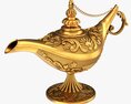 Aladdin Magic Lamp Decorated Gold Modelo 3d