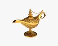 Aladdin Magic Lamp Decorated Gold 3D模型