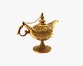 Aladdin Magic Lamp Decorated Gold Modelo 3D