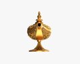 Aladdin Magic Lamp Decorated Gold Modelo 3d