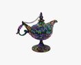 Aladdin Magic Lamp Decorated Gold 3D 모델 