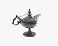 Aladdin Magic Lamp Decorated Silver Modello 3D